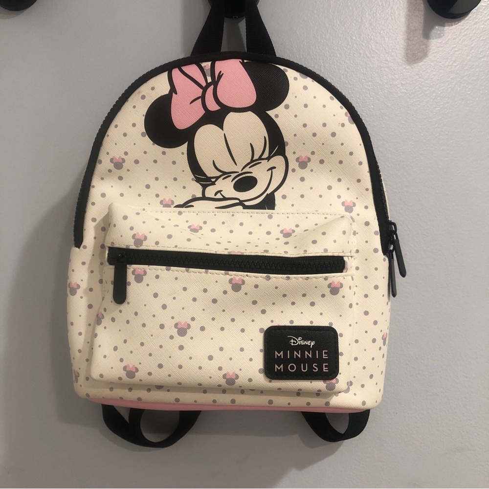 Bioworld Disney Minnie Mouse Small Backpack White Pink